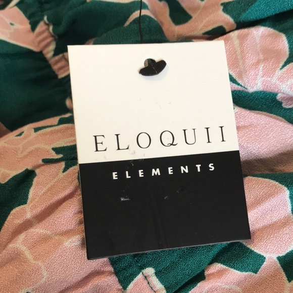 Nwt Eloquii Elements kimono sleeve Jumpsuit green pink floral multiple sizes - Picture 12 of 12